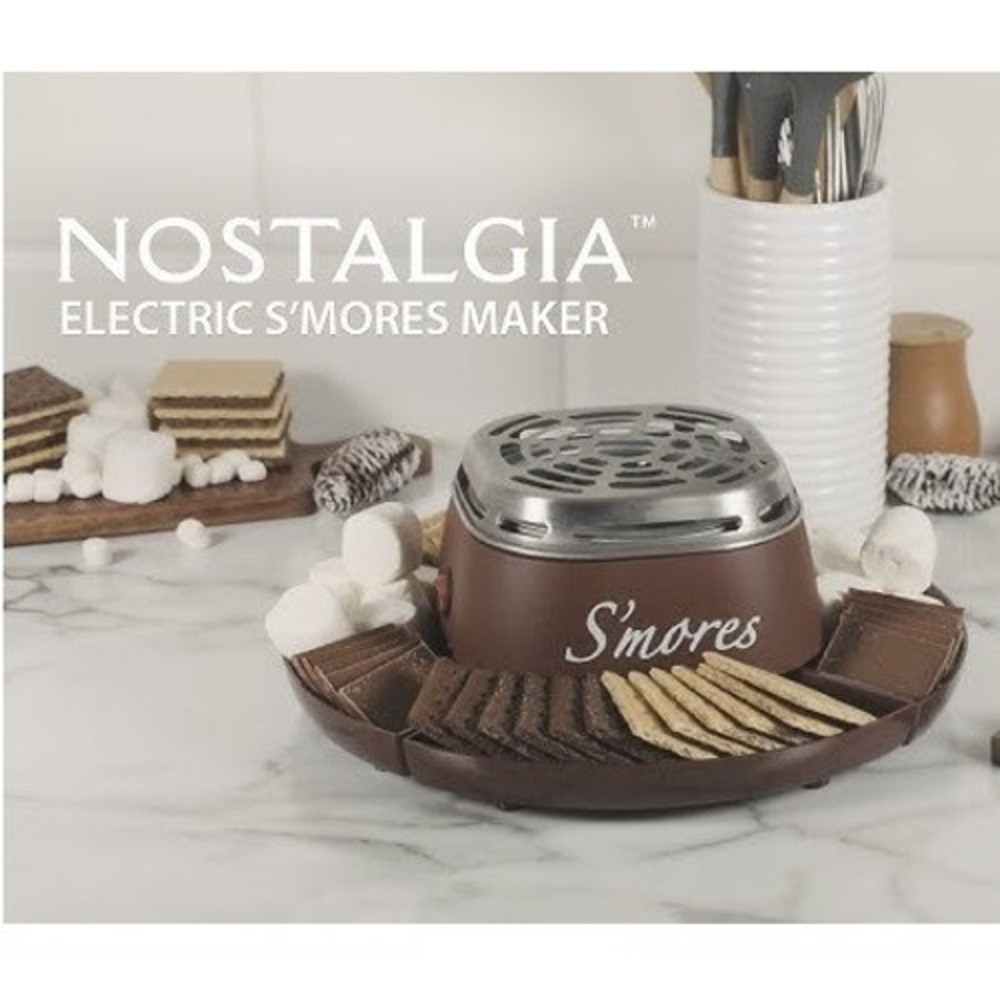 Nostalgia Electric Smores Maker Indoor Tabletop Flameless Marshmallow Roaster